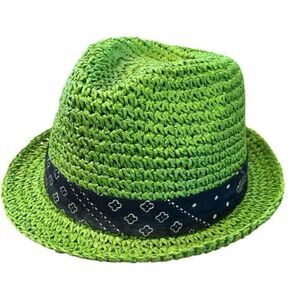 True Religion Bright Green Unisex Fedora Size S/M